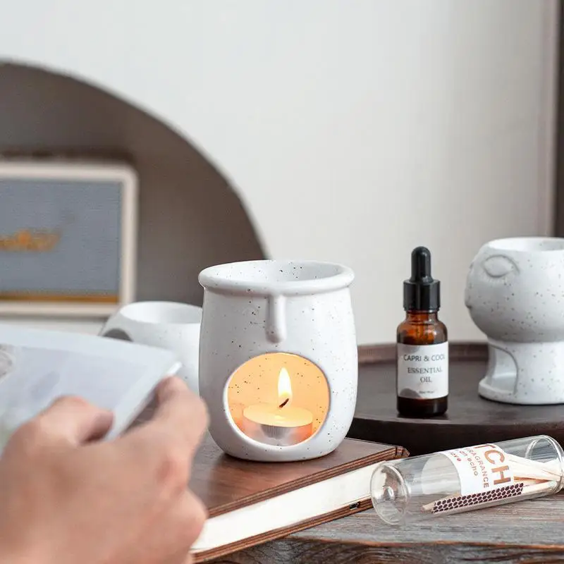 Creative Cartoon Shape Ceramic Incense Essential Oil Burner Palo Santo Holder Aromatherapy  Горелка Для Благовоний