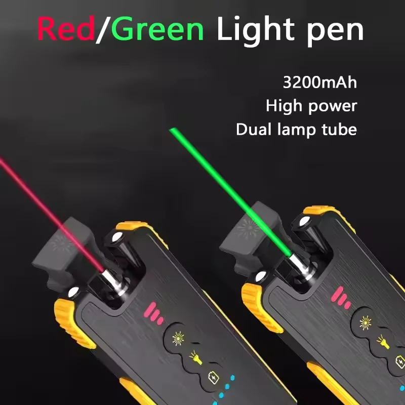 3-in-1 High-Power VFL (15-50mW) | Pro Fiber Tester with Red/Green Pen, Built-in Power Bank & Dual LED Flashlight