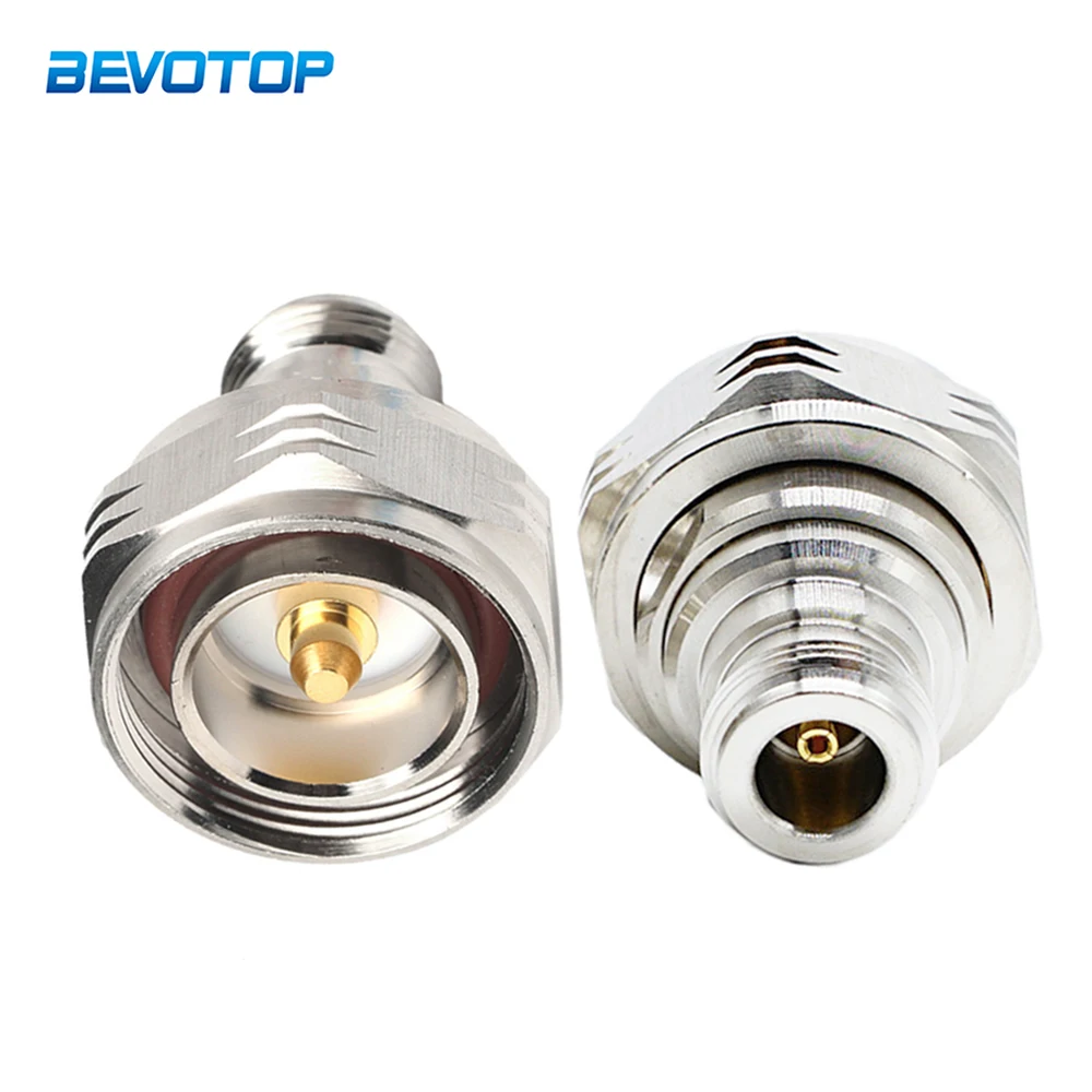 

2Pcs/Lot L29 7/16 DIN Male Plug Connector to N Female Jack Connector RF Microwave Coaxial Adapter Nickel/Gold Plated 50 Ohm