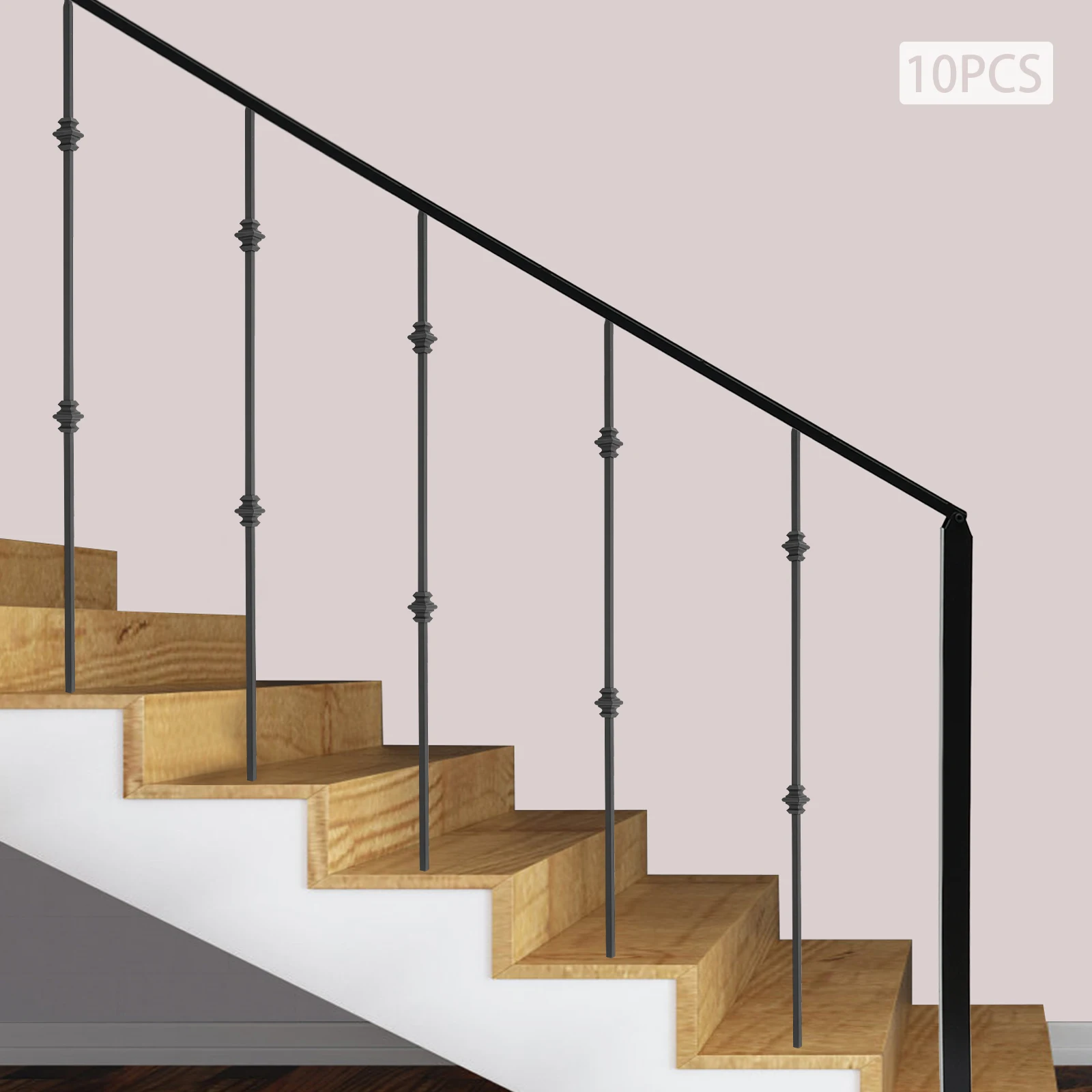 

10 шт. железо 1,27x111,76 см двойная пагода балюстрада лестница защитная колонна открытый коридор декоративные ограждения (без основания)