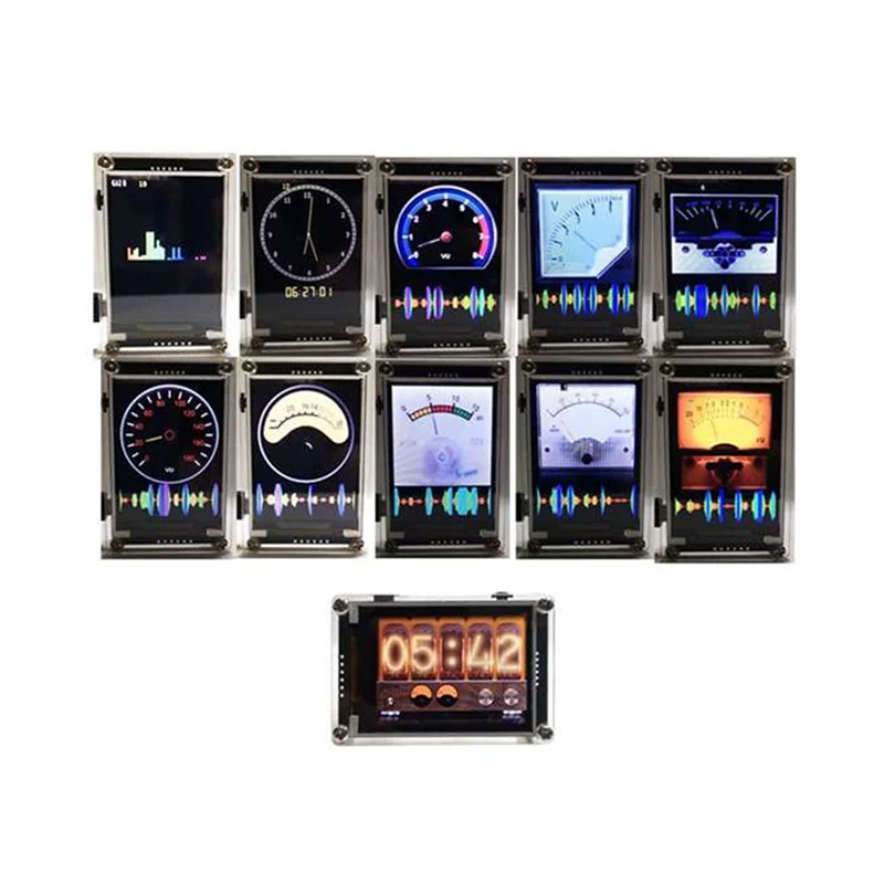 LBER Clock Music Spectrum VU Meter 2.4
