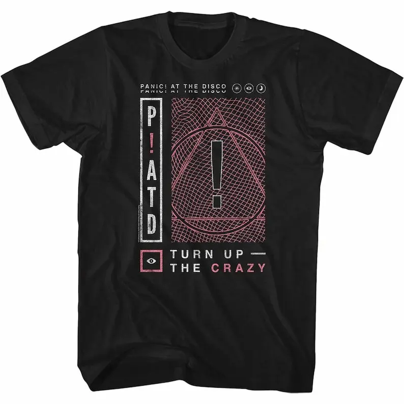 Panic At The Disco Turn Up The Crazy Black Adult T-Shirt