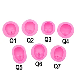 DIY Girl Face Silicone Mold Fondant Molds Cake Decorating Tools Woman Mask Mould Polymer Clay Resin Molds