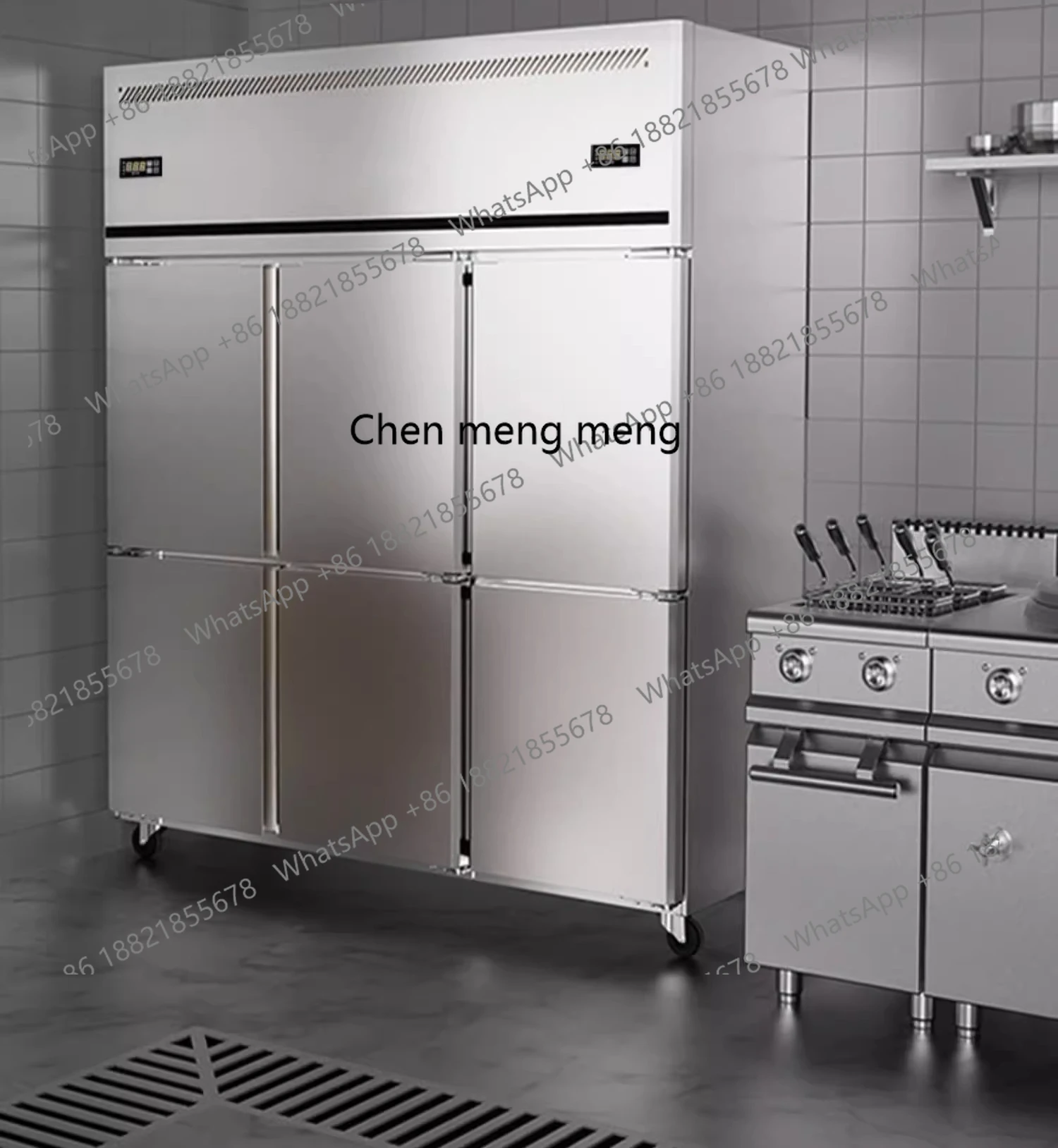 

Commercial Kitchen Refrigeration Vertical Freezer Large Capacity Four Door Fresh-keeping Freezer Deluxe