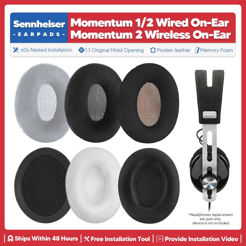 Vervangende Oorkussentjes Voor Sennheiser Momentum 2 Draadloos Op Oormomentum 1 Bedrade Hoofdtelefoonaccessoires Hoofdtelefoon Oorkussen