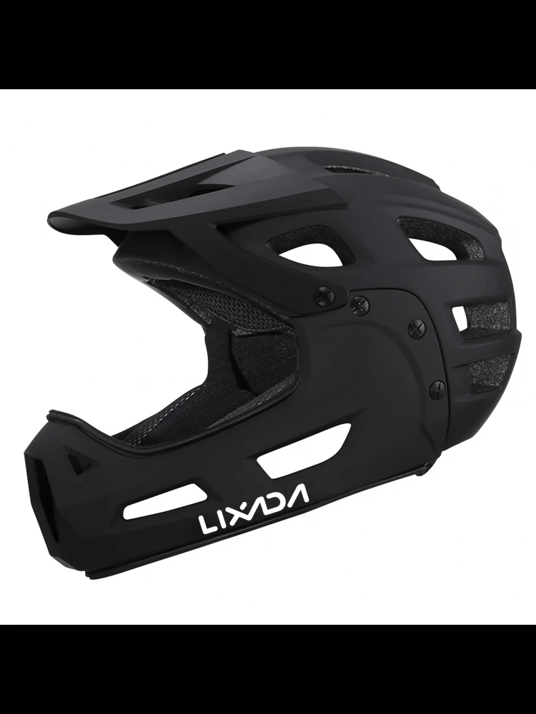 AliExpress Full Face Cycling Helmet Adult Cycle Helmet with Detachable Chin Guard and Visor for Mountain Biking