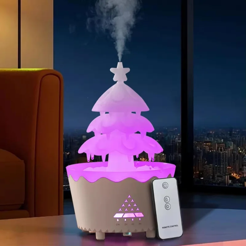 Newest Rotating Lucky Tree Aromatherapy Machine 250ML Home Aroma Diffuser Professional 7 LED Mini Essential Oil Aroma Diffuser