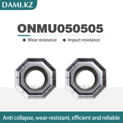 ONMU Lathe Tools Face Milling Inserts ONMU050505 Stainless Steel Fast Feed Milling Inserts For SOF45 Degree Milling Cutter Head