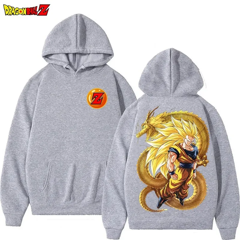秋と冬の新原宿メンズパーカーアニメ「ドラゴンボール」孫悟空プリントスポーツウェアカジュアルファッションパーカー長袖