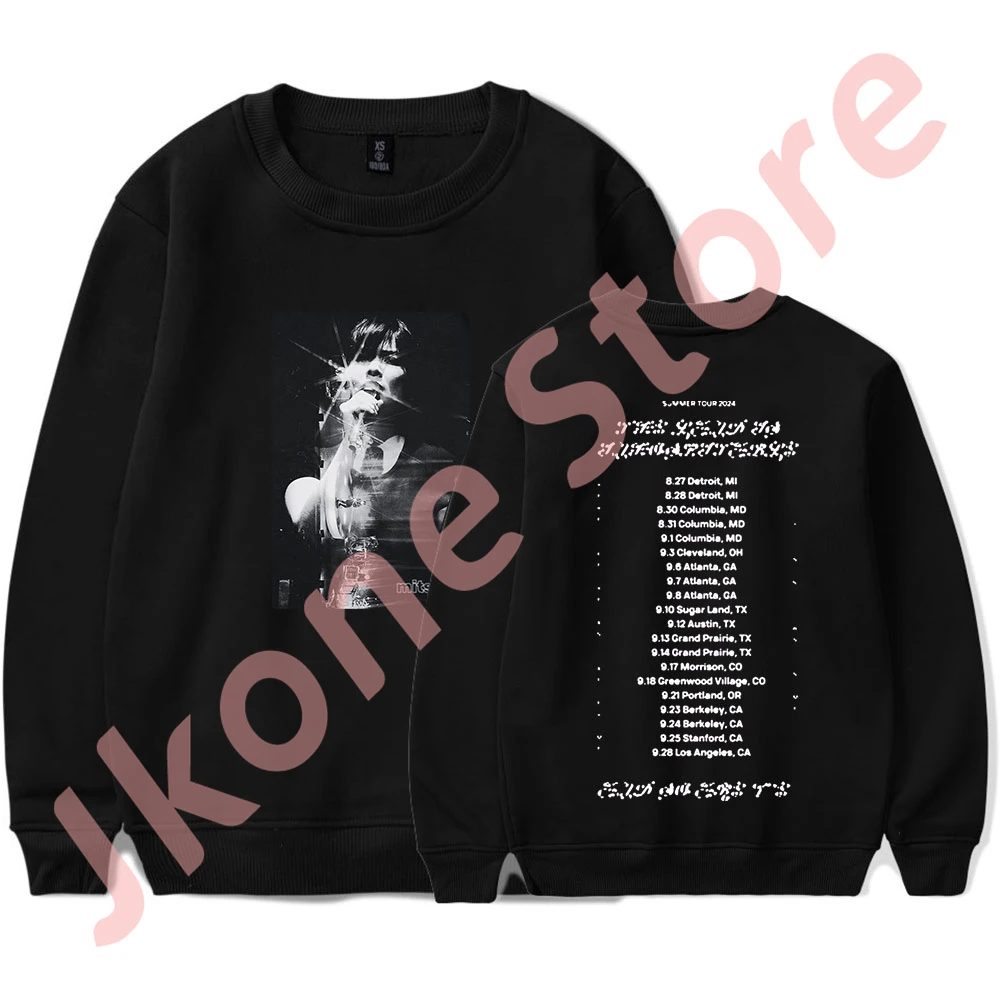 

Осень 2024, толстовки Mitsuki Miyawaki Tour Merch с круглым вырезом, модные повседневные футболки унисекс с длинным рукавом для косплея