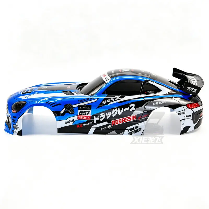1/10 RC PVC Car Body Shell Upgrade Parts For Tamiya TT02/PTG/MJX 10303/Mercedes Frame and Rear Wing RC Replacement Accessories view 2