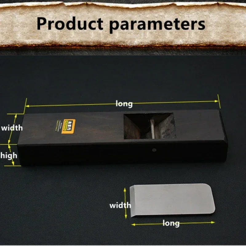 Imagem -05 - Plano Europeu Aparar Plaina Manual Solid Ebony Carpintaria Ferramenta Alloy Steel Blade Processo Faça Você Mesmo Plaina Manual