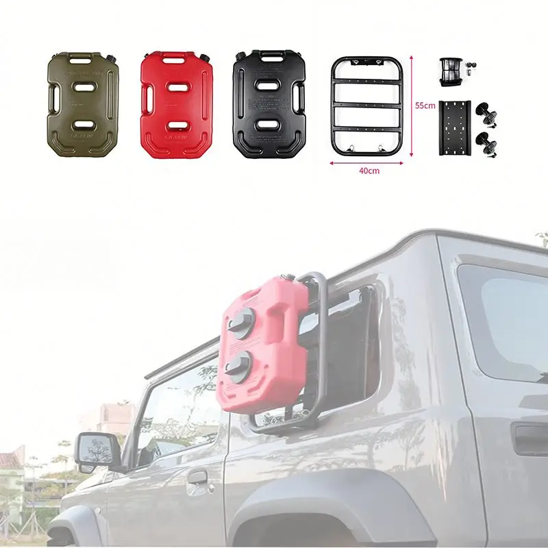 LUMA 3/5 19-24 Spare Fuel Tank Water Drum Bucket Rear Window Ladder For Suzuki 4th Gen Jimny Sierra JB64 JB74 JC74 10L 20L New