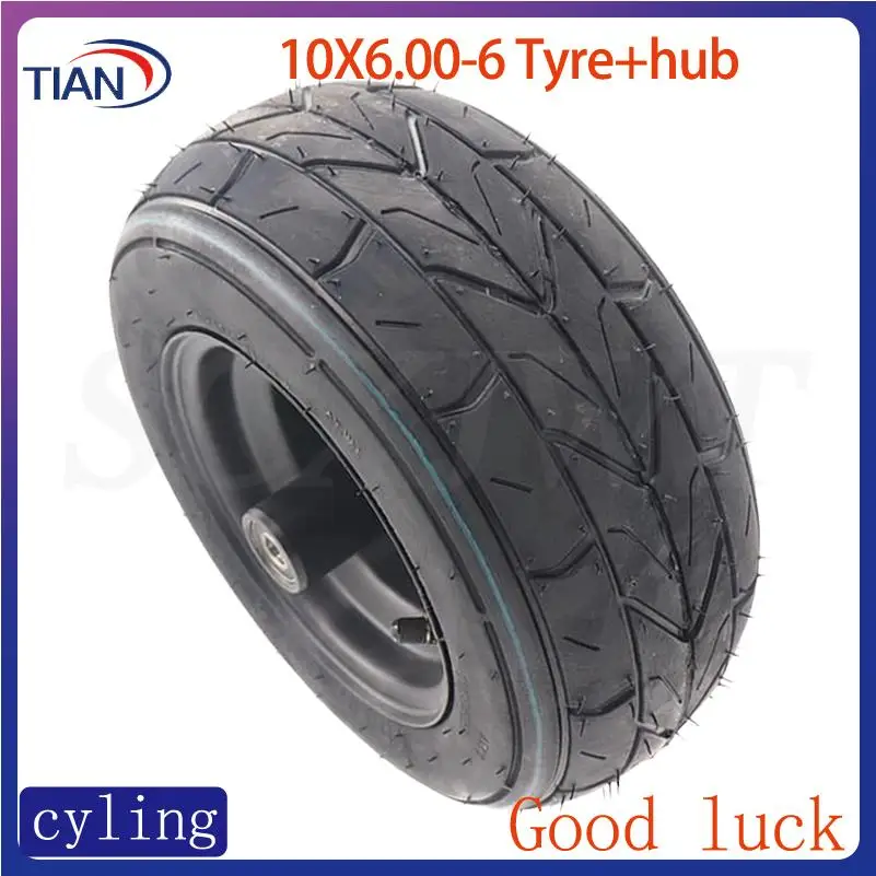 NEW 10x6.00-6 tire hub assembly solid tire used for ground ox pallet trucks forklifts guide wheels floor scrubbers luggage carts