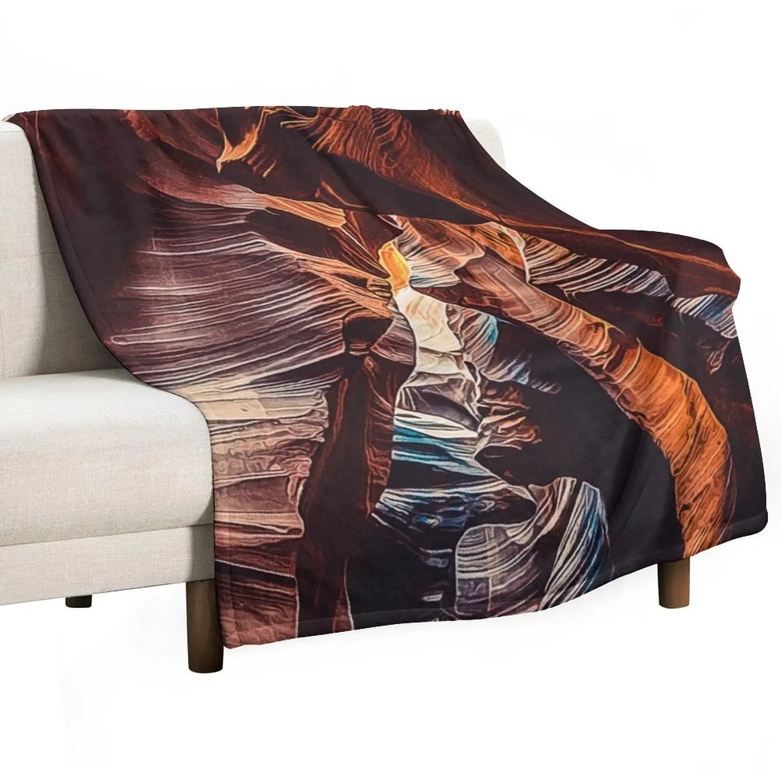 Navajo Upper Antelope Canyon, Slot Antelope Canyon American Southwest, Inside Of The Upper Antelope Canyon, Upper Throw Blanket