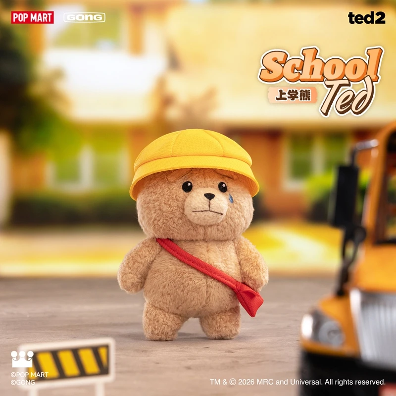Original GONG Ted 2 Baby Ted Gelenkiger Anhänger Blind Box Magnetisch Gelenkter Teddybär Puppe Metall-Karabinerhaken Schlüsselanhänger Modell Geschenk