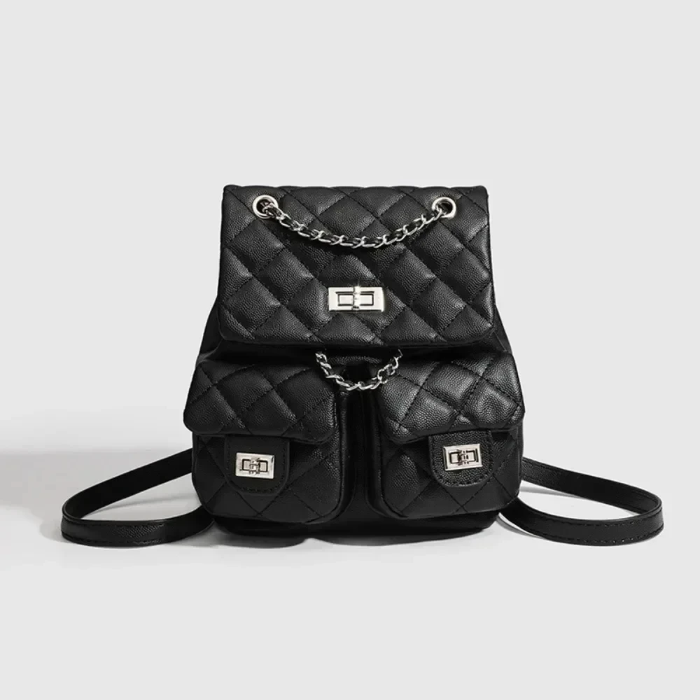 

2025 New Female Student Commuter Backpack Small Fresh Wind Bag Korean Fashion Mini Chain Lightweight Female Backpack