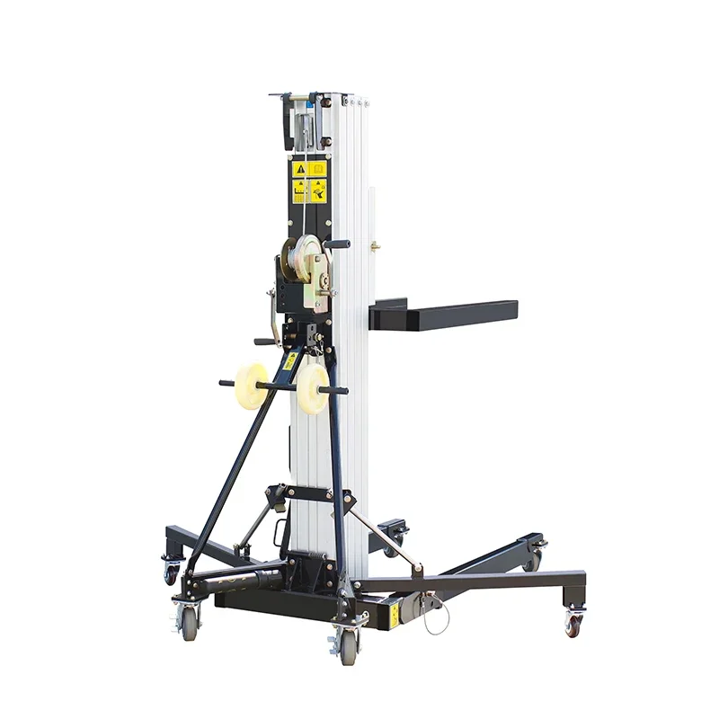 Gold SellerAluminum Vertical Lift Platform Single Mast 150kg Aerial Work Platform 6m 8m for Indoor Maintenance Repair Constructi