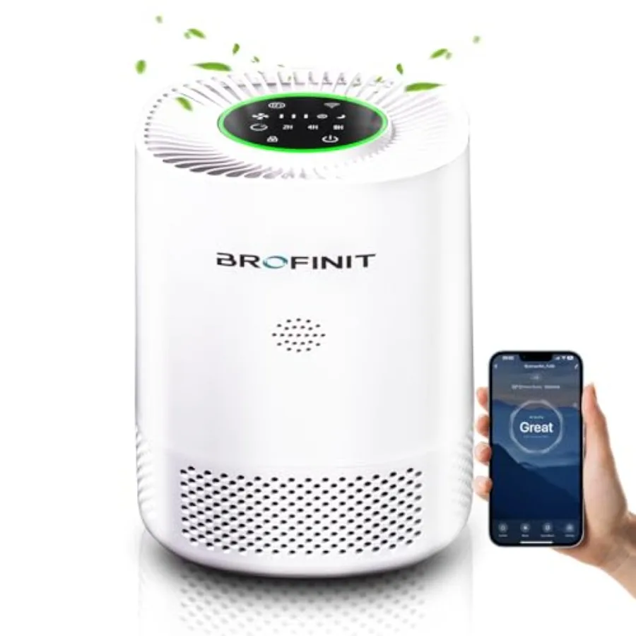

Air Purifiers for Bedroom HomeTrue HEPA Filter Air Purifier Smart Air Purifier with App Alexa Control with Air Quality Sensor A