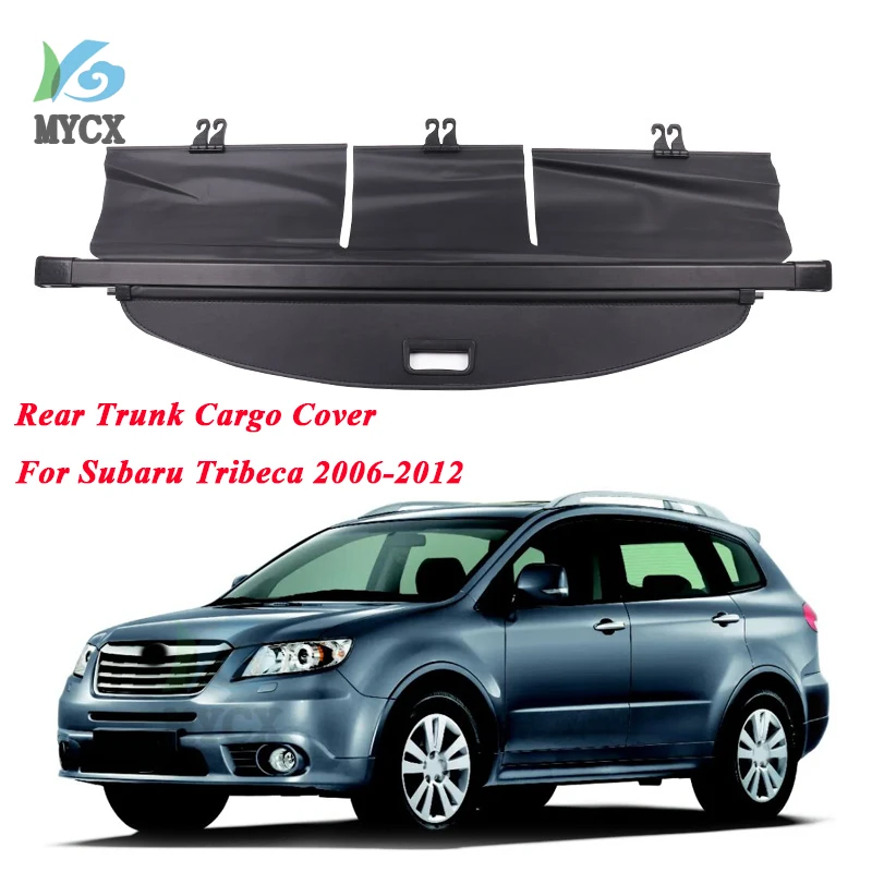 Rear Trunk Cargo Cover For Subaru Tribeca 2006 2007 2008 2009 2010 2011 2012 High Qualit Security Shield Car Accessories Black