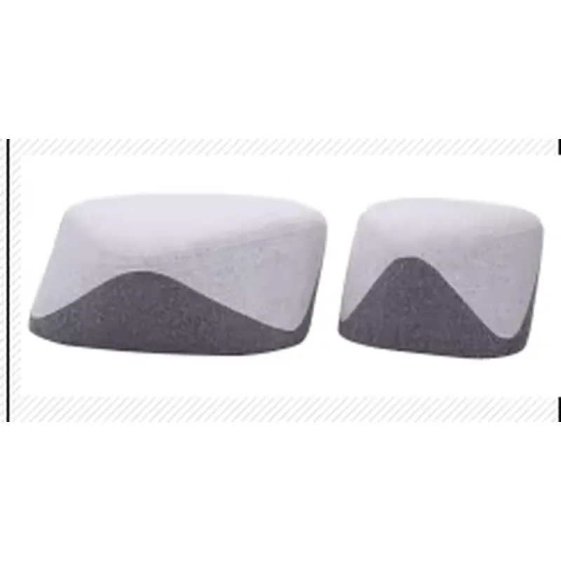 Two Color Soft Footstool Small Size Comfortable Home Decor Ottoman for Living Room Bedroom