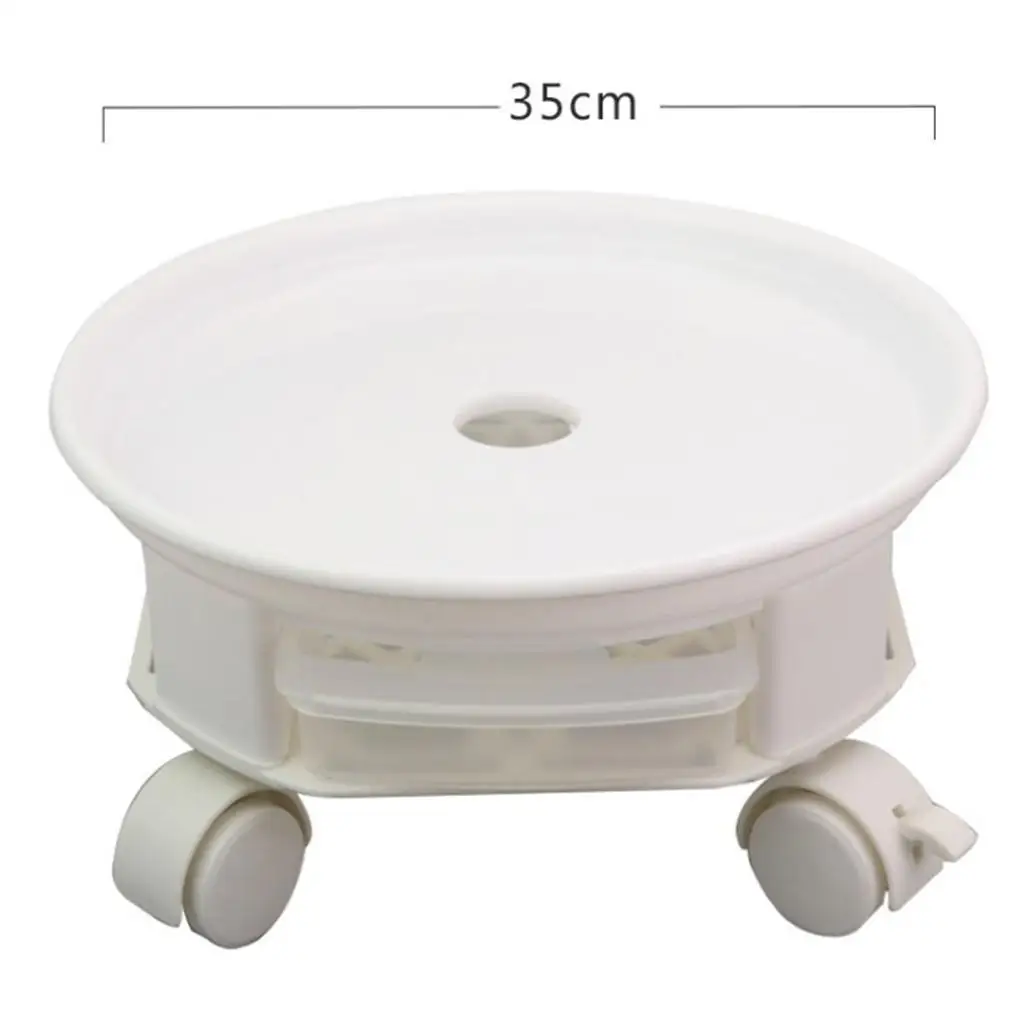Flower Pot Stand with Wheels Removable Plant Caddy Organizer Durable Plastic Tray for Indoor Outdoor Plants and Pots