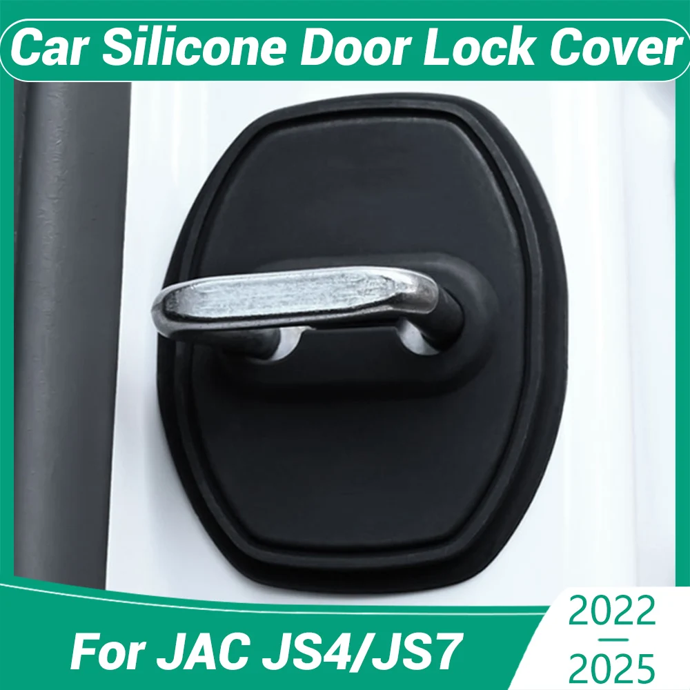 

For JAC JS4 JS7 2022-2025 Car Decorat Protecte Door Lock Cover Decoration Accessories Silicone Mute Damping Cushion