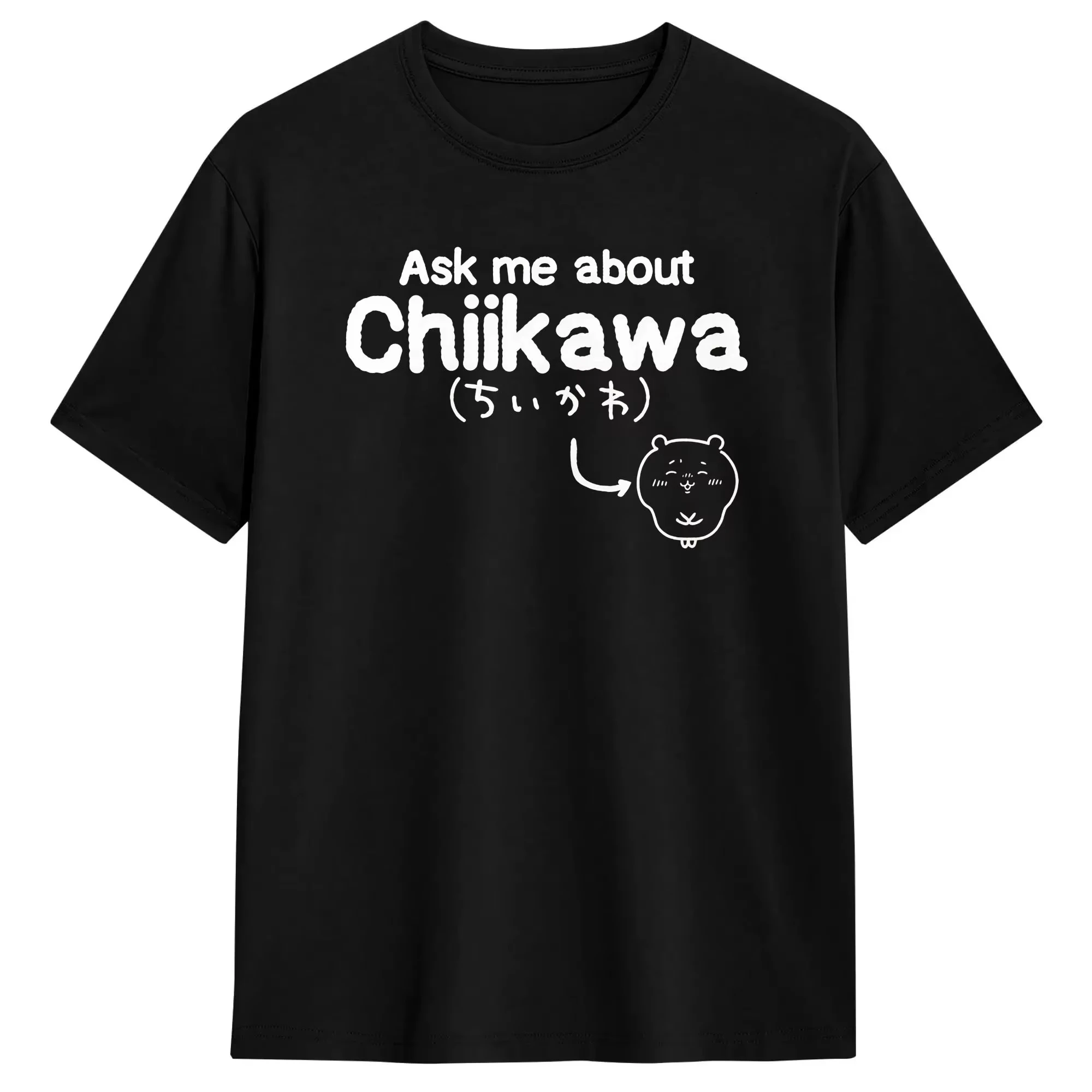 Chiikawa Cute Kawaii Anime Starry Tee Men's Women's Black Retro Cool Graphic Art Print Oversized Short Sleeve Streetwear Top