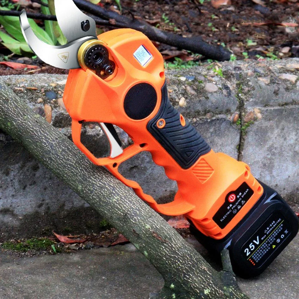 25V 40mm Cordless Pruner Electric Pruning Shear Lithium-ion Batteries Efficient Fruit Tree Bonsai Pruning Branches Cutter