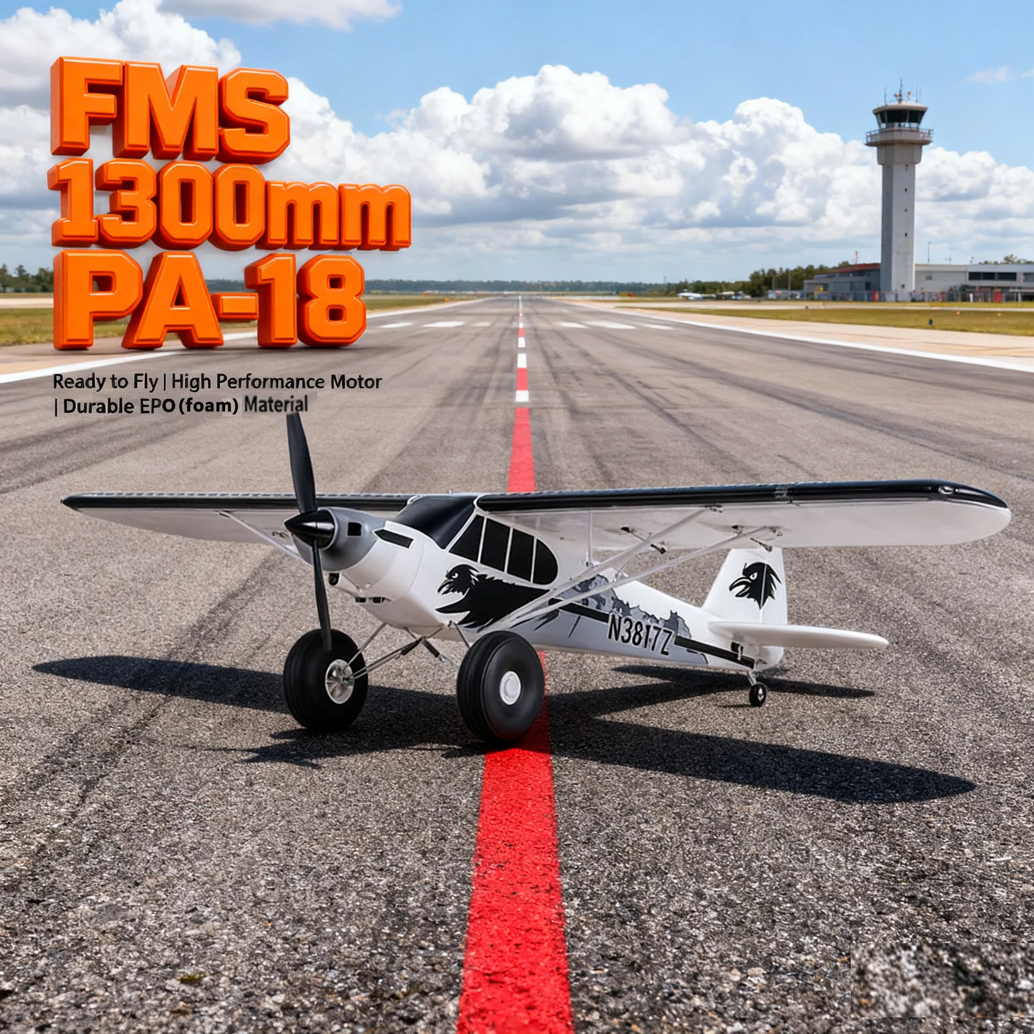 

Модель самолета FMS 1300 мм PA-18, самолет с дистанционным управлением с фиксированным крылом для FMS PA-18 J3 Piper Super Cub PNP/RTF с радиоуправляемым самолетом V3