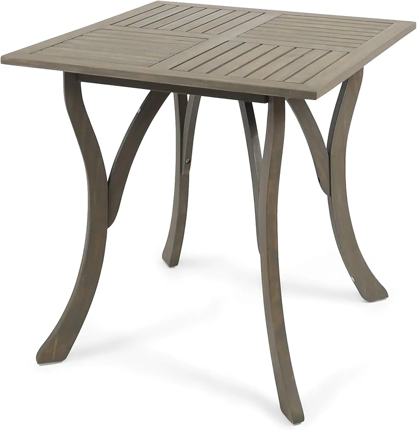 

Baia Outdoor Acacia Wood Square Dining Table, Gray