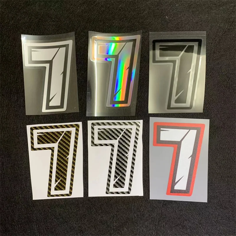 Racing Numbers Decorative Stickers 10CM Motorcycle Head Stickers DIY Carbon Fiber Vinyl Wrap Film Waterproof Sticker 0123456789