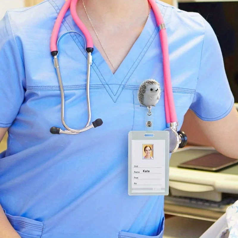 حامل شارة القنفذ القابل للسحب للممرضات والأطباء والطلاب وعامل المكاتب.