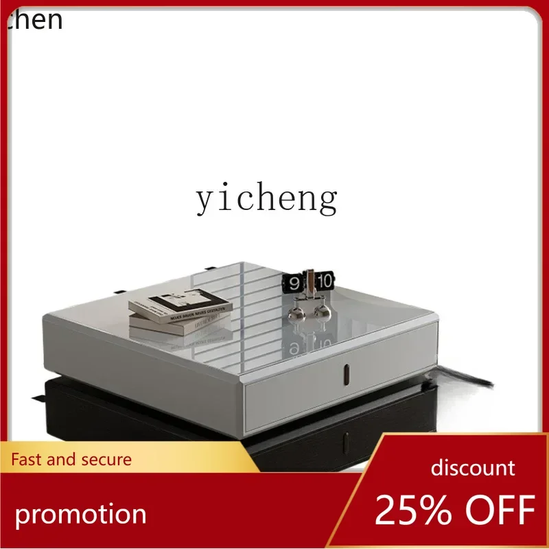 

ZMLminimalist light luxury rotating stack combination cream style living room household simple square coffee table