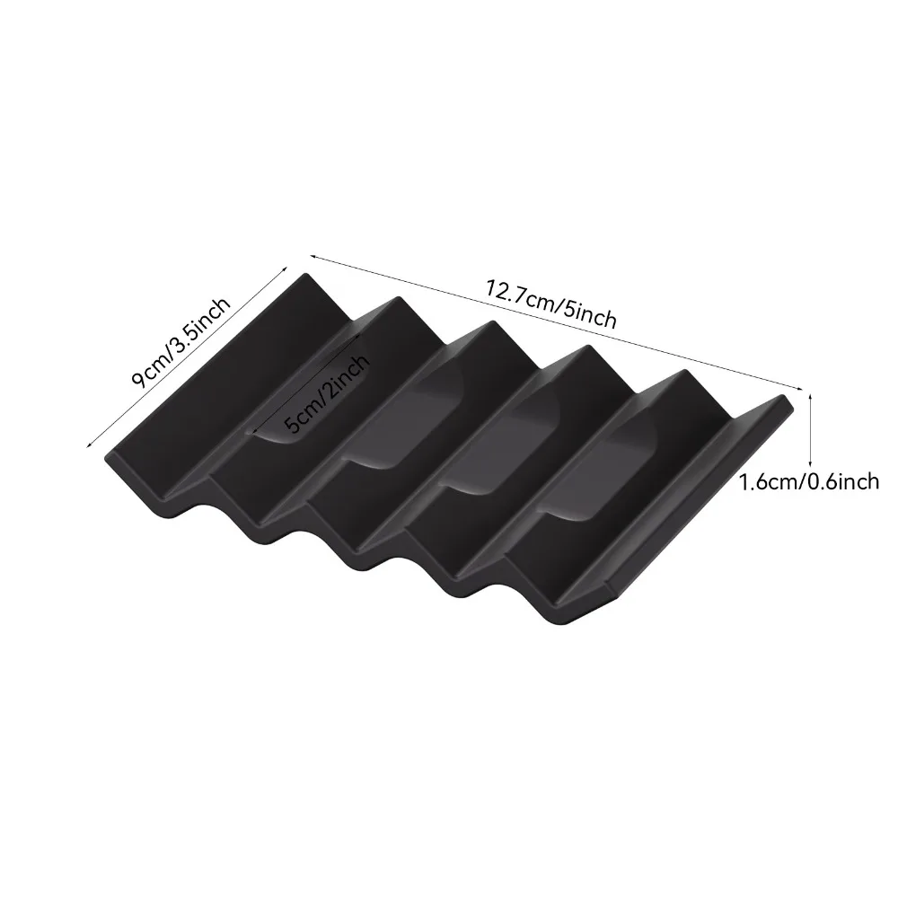 Premium Quick Dry Silicone Soap Dish Wave Drainage Anti-slip Soft Soap Pad Stable Compact Soap Rack Bathroom Sink