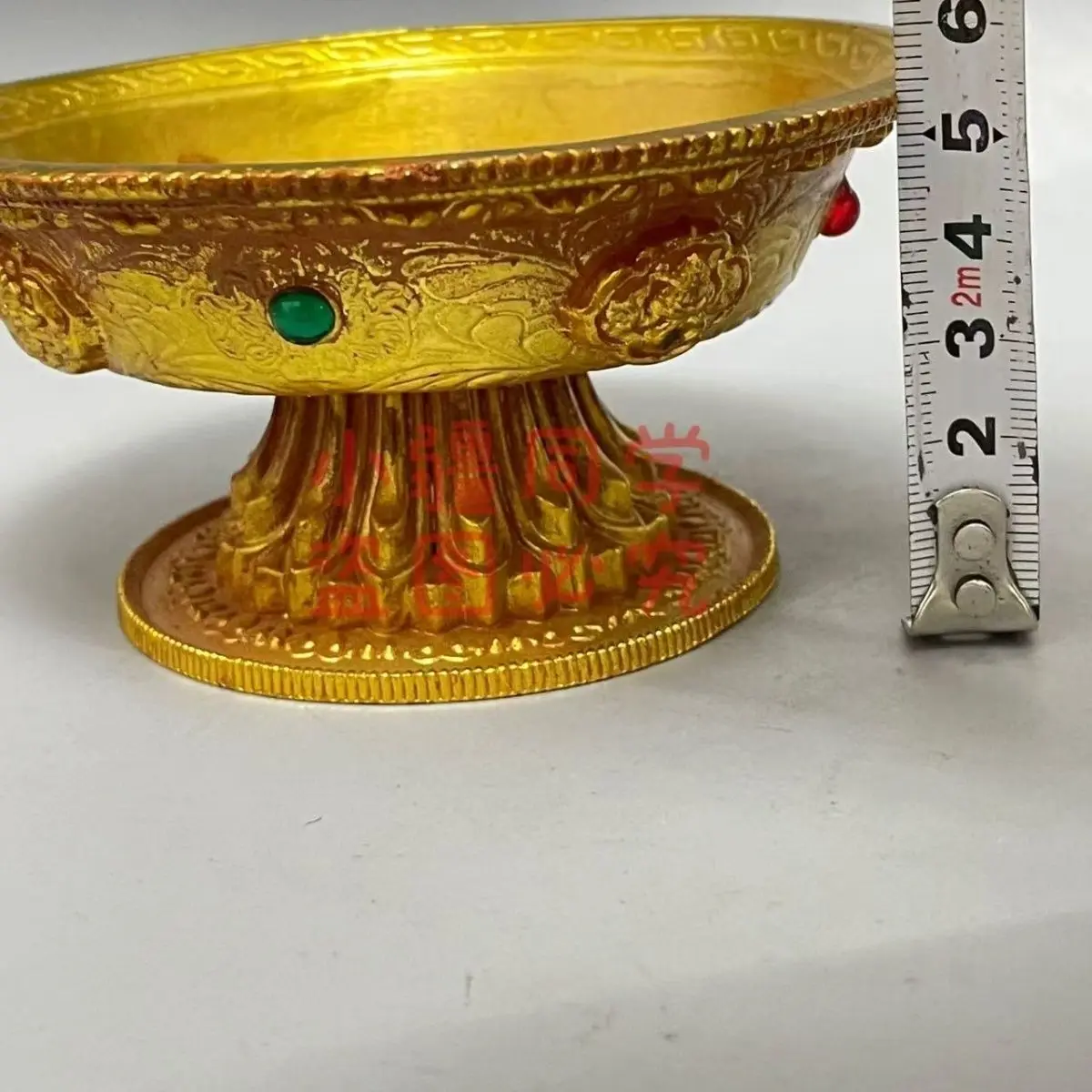 Fruit Plate Buddha Front Fruit Plate Household Alloy Lotus Offering Buddha Supplies Guanyin High Foot Offering Plate Offering Go