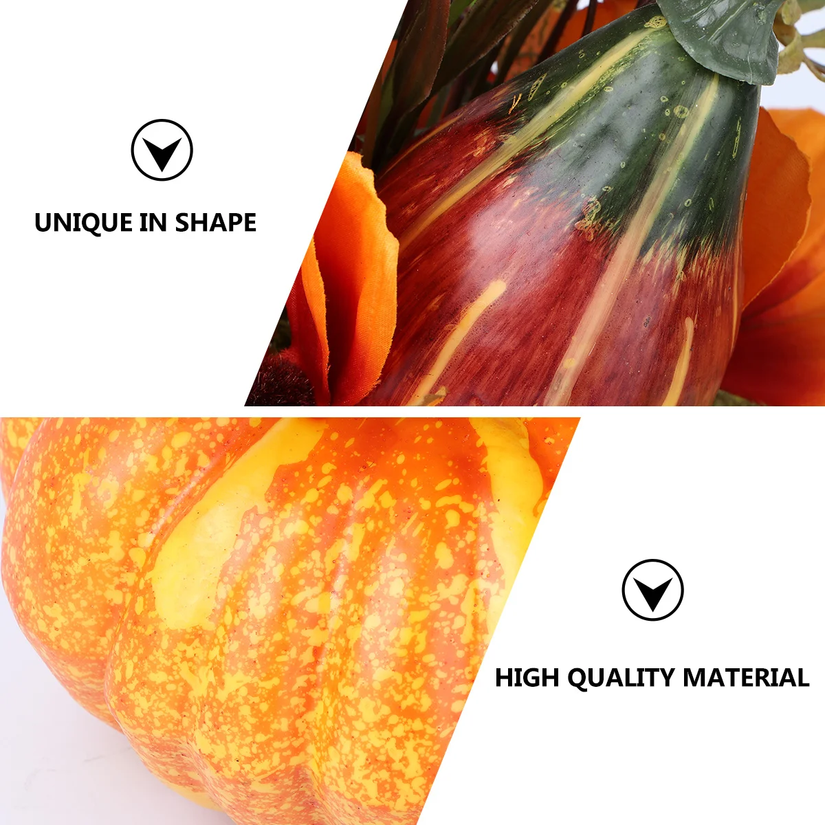 

1Pcs Realistic Pumpkin Halloween Decoration Orange Imitated Maple Leaves Table Flower Home Decor Simulation Pumpkin