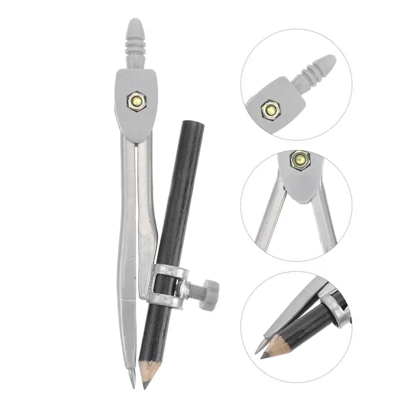 

Metal Compass Drawing Set High Precision Professional Compass With Pencil Holder For Math Drafting School Compass Stationery