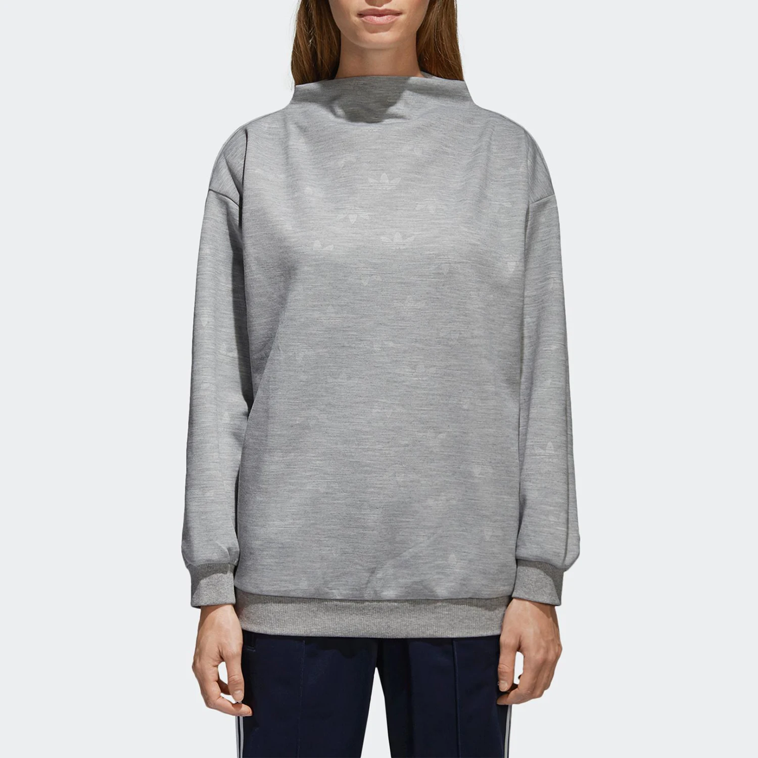 Adidas genuine clover women's simple casual knitted pullover hoodie CD6926
