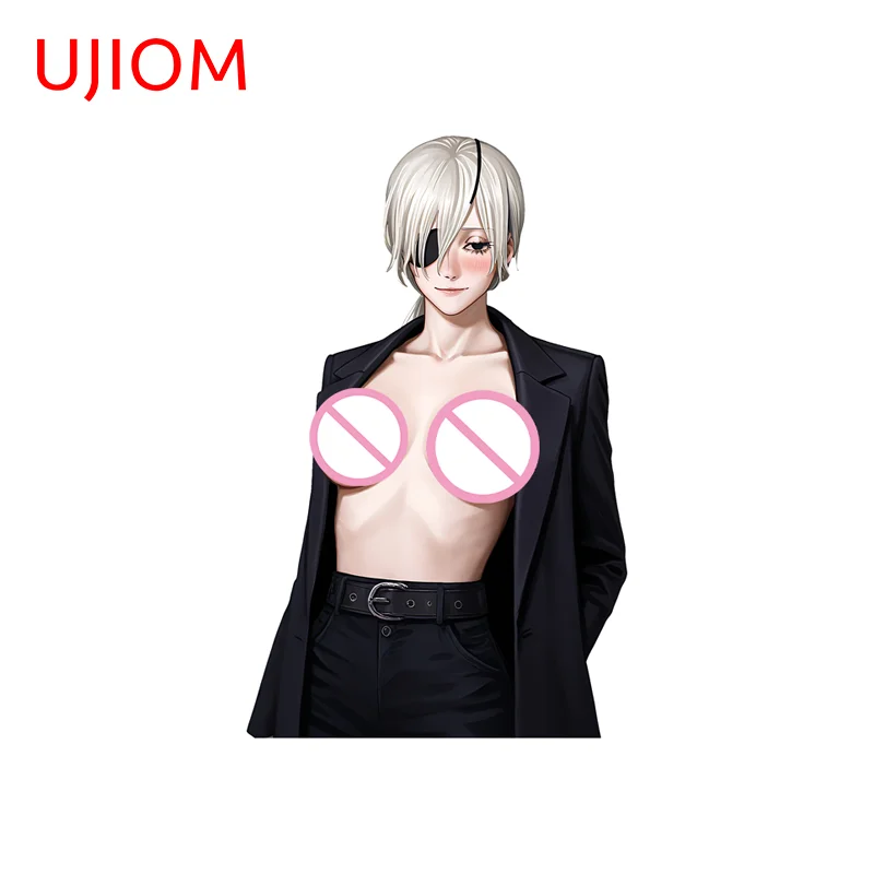 UJIOM No Bra Quanxi Seductive Big Chest Wall Sticker Fashion Personality Creative Sunscreen Decal Edgy Bedroom Bathroom Decor