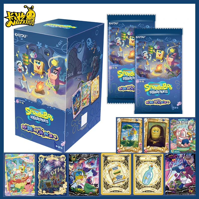 nouvelles-cartes-de-la-collection-moments-amusants-de-kayou-spongebob-squarepants-pack-bonus-special-vague-3-jeu-de-cartes-a-collectionner-d'anime-cadeau-jouet