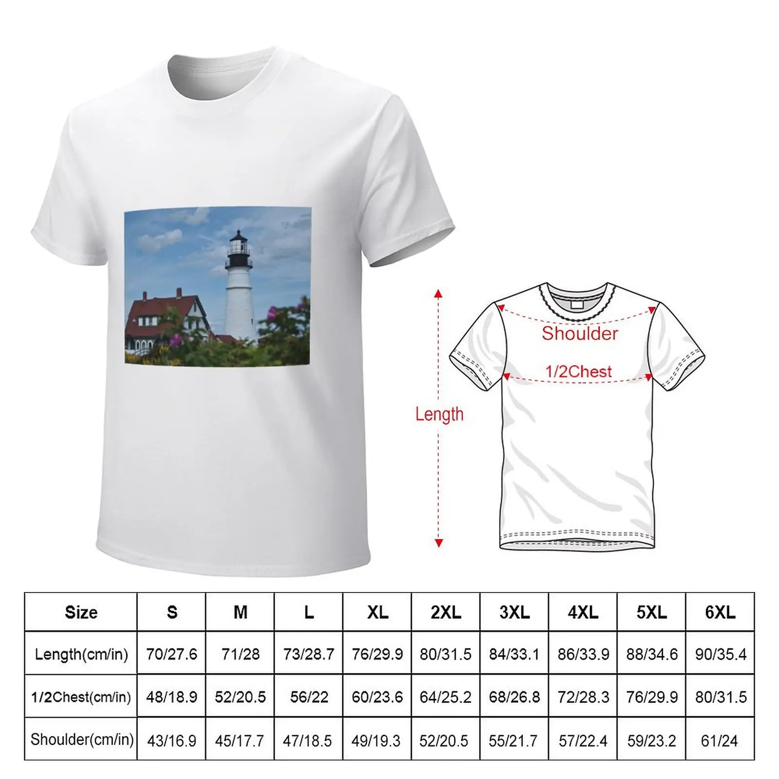 Lighthouse Summer T-Shirt animal prinfor boys vintage clothes boys animal print men graphic t shirts