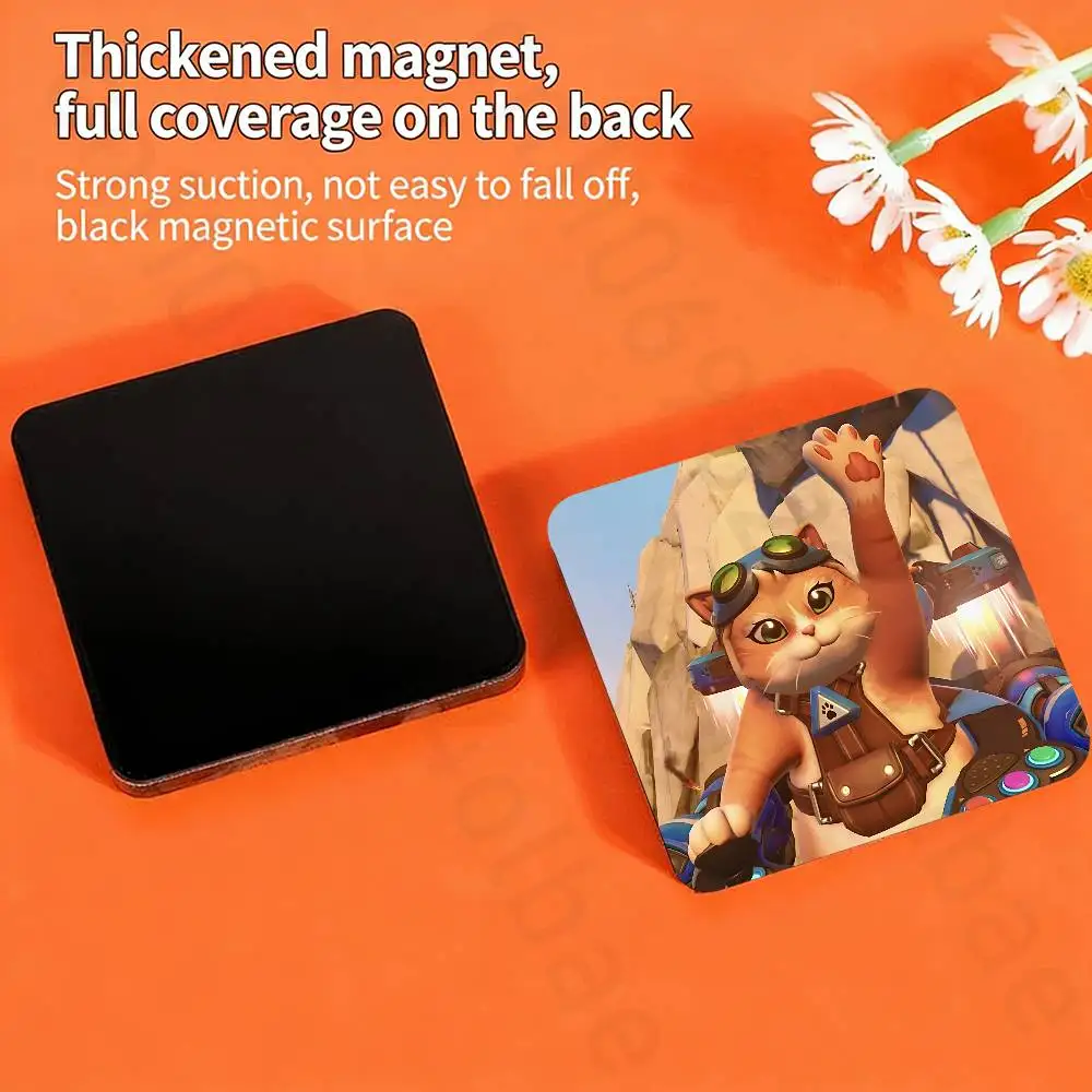 Game O-Overwatch-S Fridge Magnet Personalized Magnetic Durable Plastic Square Picture Surface Fridge Magnets