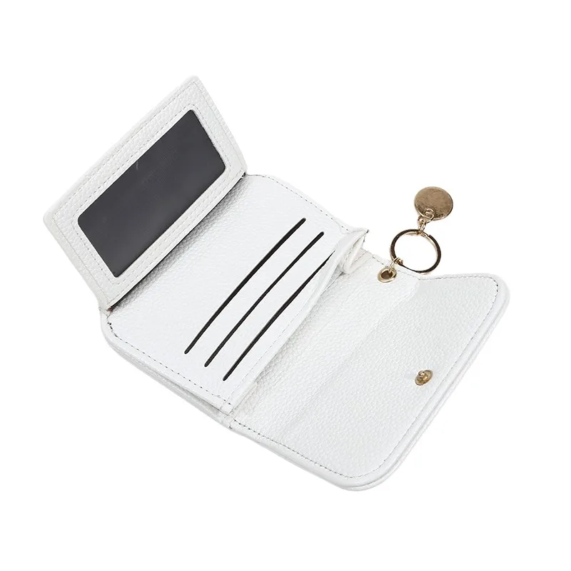 Portafoglio corto vintage tinta unita donna uomo portamonete portatile borsa porta carte di credito portafogli giornalieri minimalisti