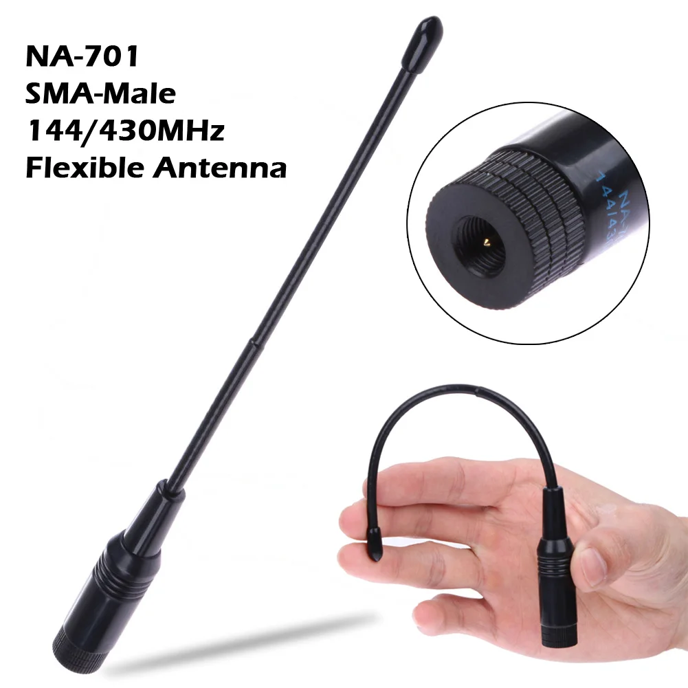 

SMA-папа двухдиапазонная антенна 144/430 МГц 2,15 дБ для рации Baofeng UV-3R UV-100