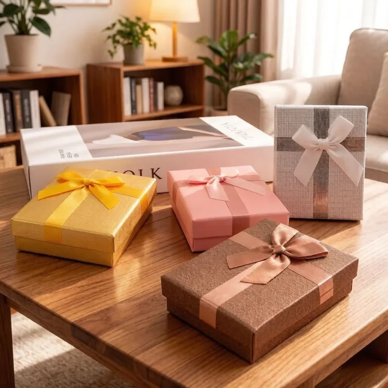 

12pcs Cardboard Jewelry Set Bow Gift Box Ring Necklace Bracelets Earring Gift Packaging Boxes With Sponge Inside Rectangle