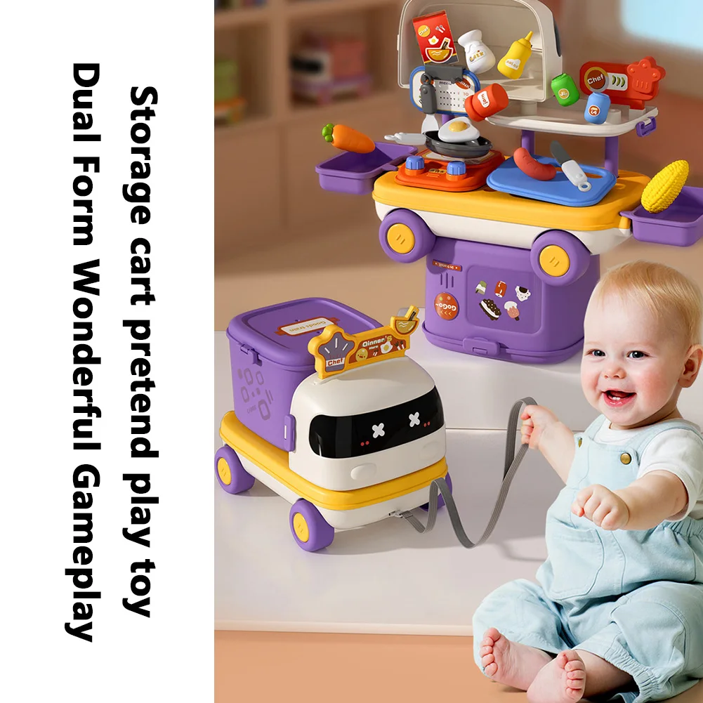 Simulation Toy Game For Kids Pretend Play Toy Medical Makeup Cart Beauty Fashion Game Birthday Gift For Boys Girls