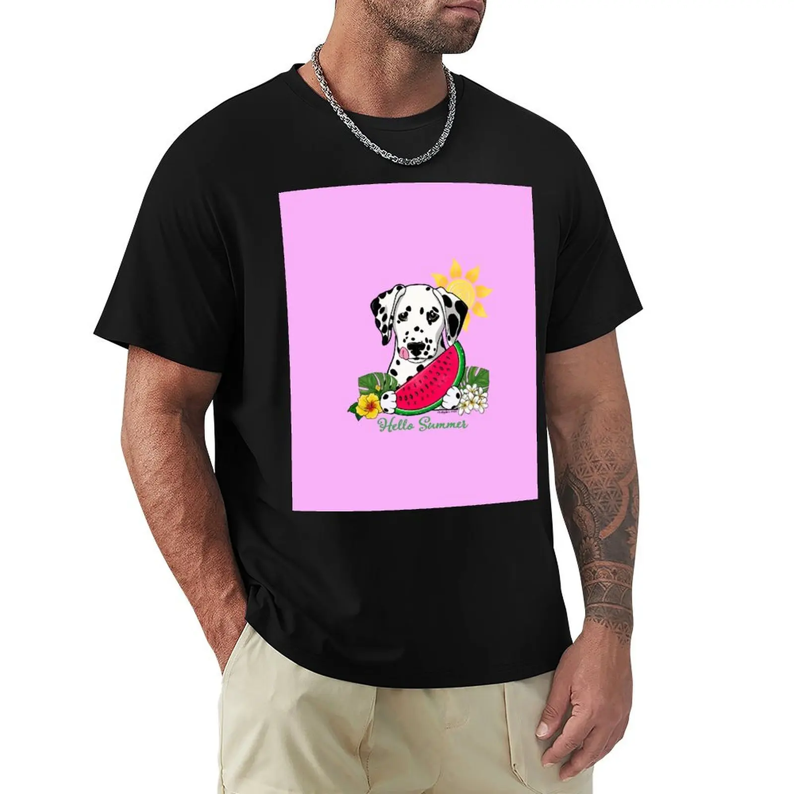 

Dalmatian Hello Summer T-Shirt essential t shirt graphic shirts t shirt for men