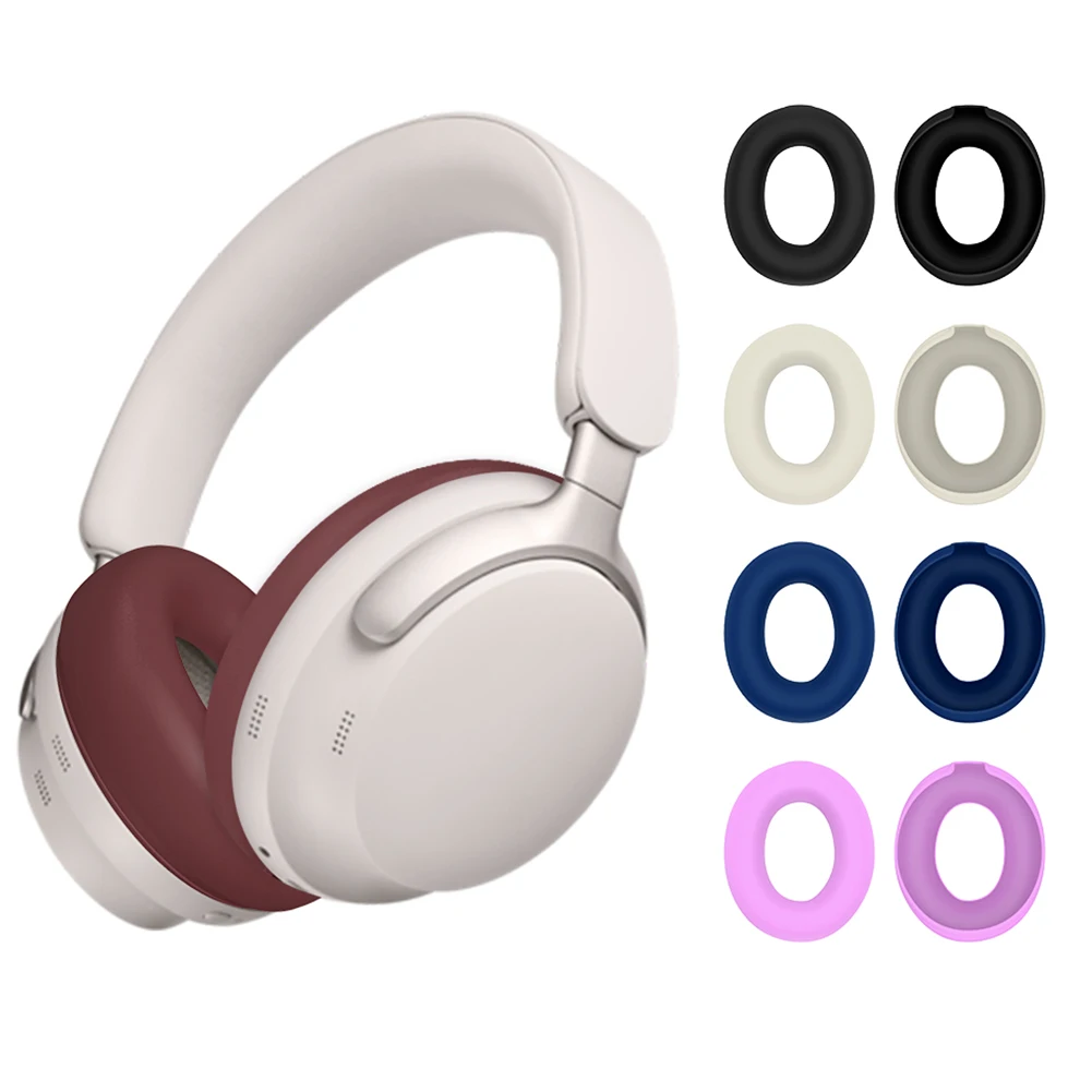 Silicone Case Anti-Scratch Protective Cover Sweatproof Headphones Earpad Cover for Bose QuietComfort/QuietComfort Ultra Headset