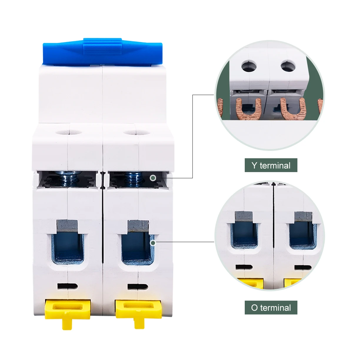 1P 2P DC MCB 6KA 500V Mini Circuit Breaker 3A 6A 10A 16A 20A 25A 32A 40A 50A 63A Y connection